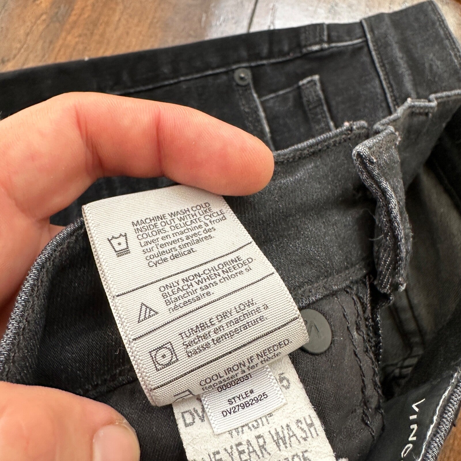 Vince Womens Skinny Jeans Black 26 Low Rise Dark 26x30 DV279B2925
