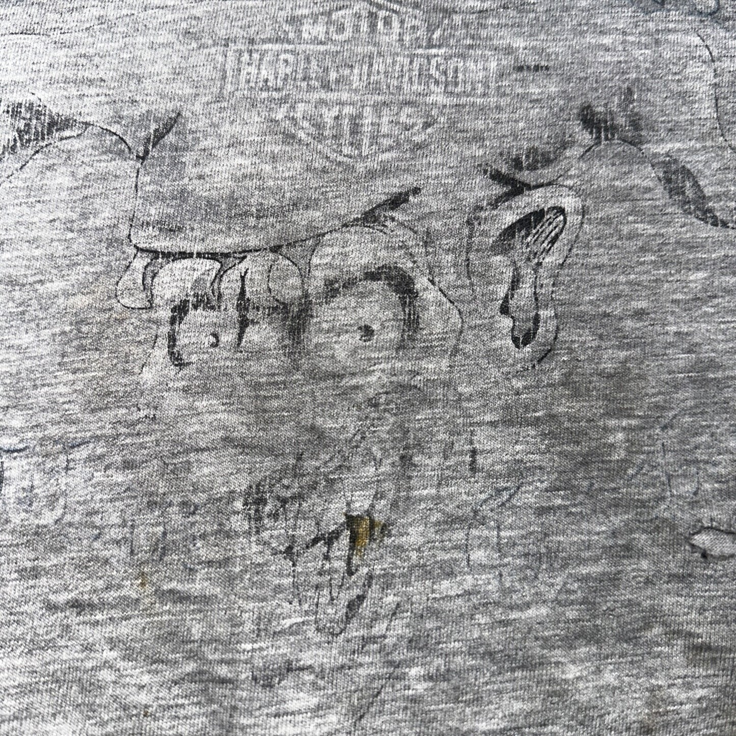 Harley Davidson Montreal Canada VTG T Shirt Doyles Grunge Thrashed Stained