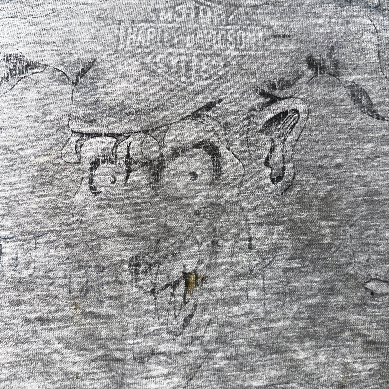 Harley Davidson Montreal Canada VTG T Shirt Doyles Grunge Thrashed Stained