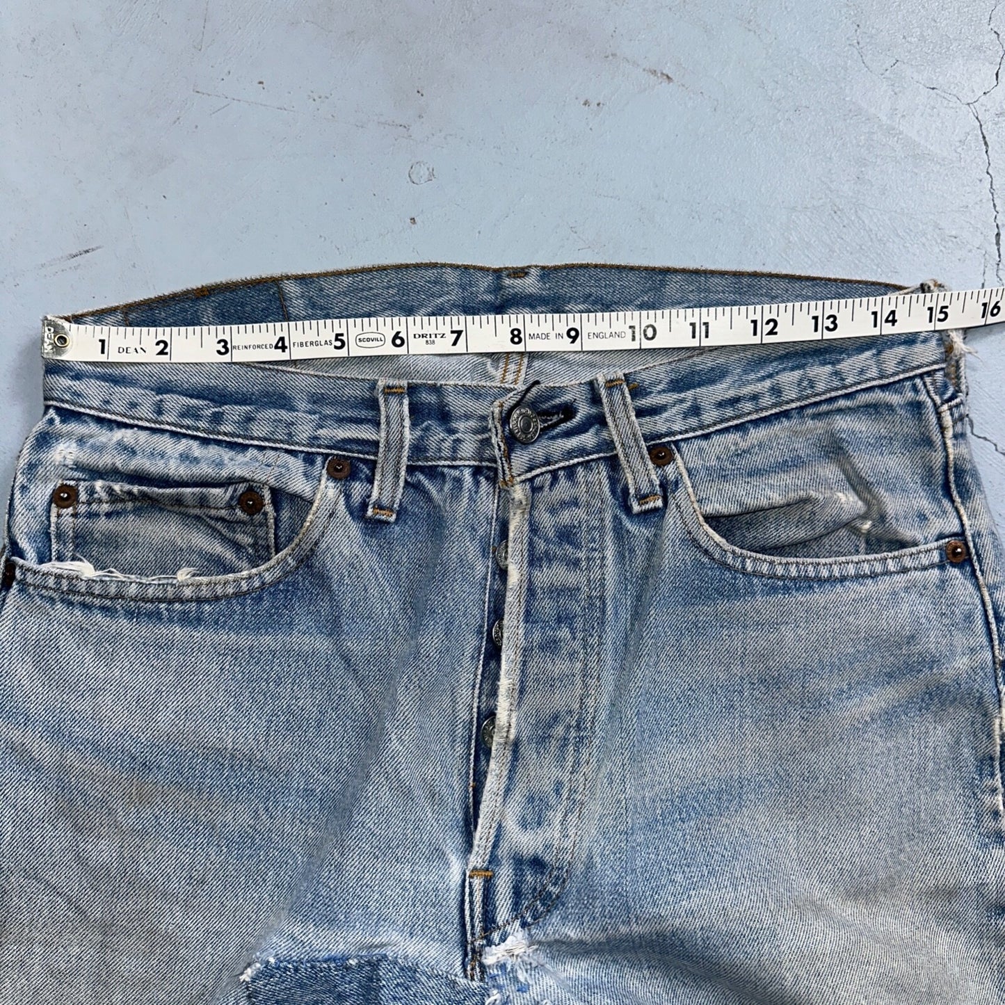 Levis 501 Vintage 80s Redline Selvedge USA XX Jeans Med Wash 32x36 Act 30x31