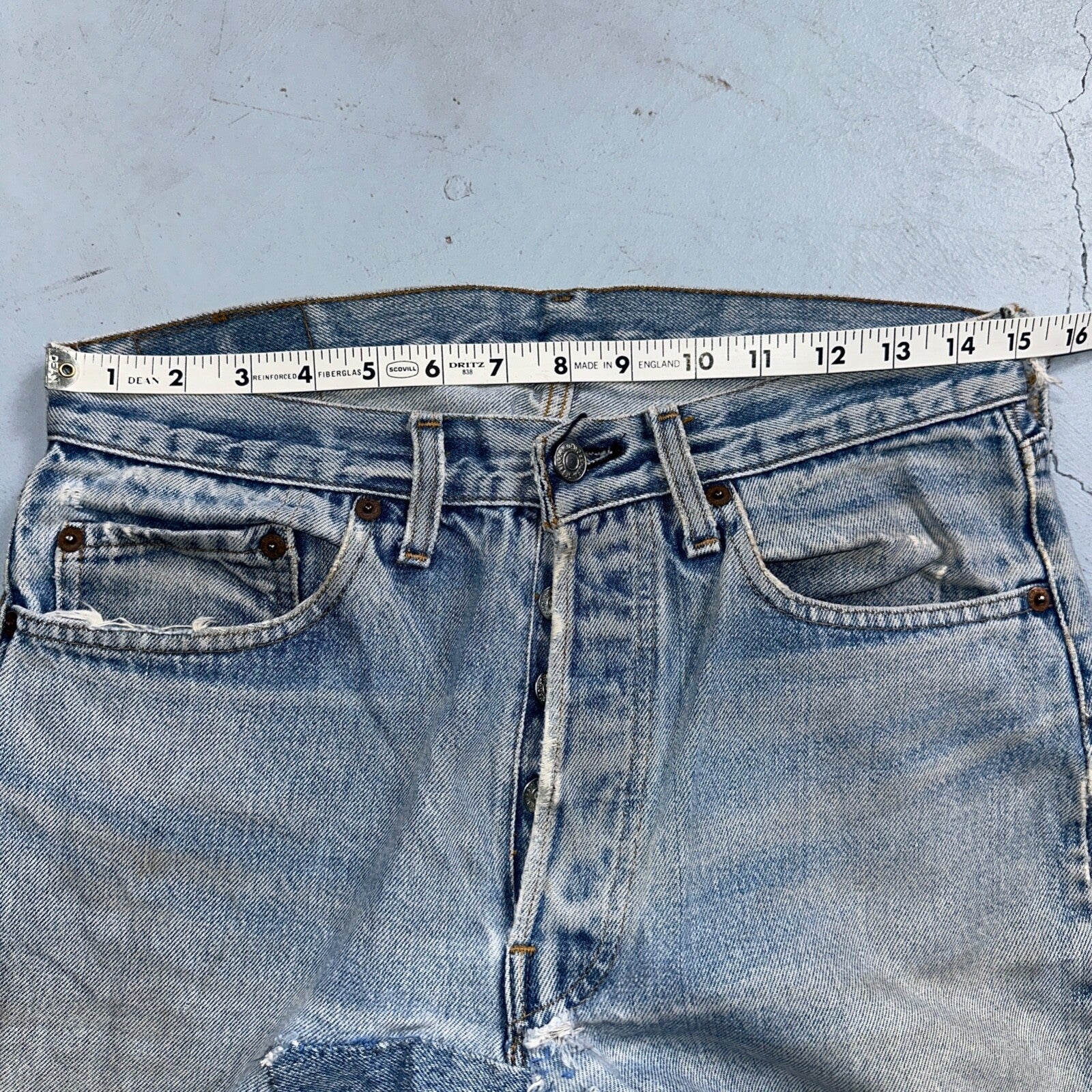 Levis 501 Vintage 80s Redline Selvedge USA XX Jeans Med Wash 32x36 Act 30x31