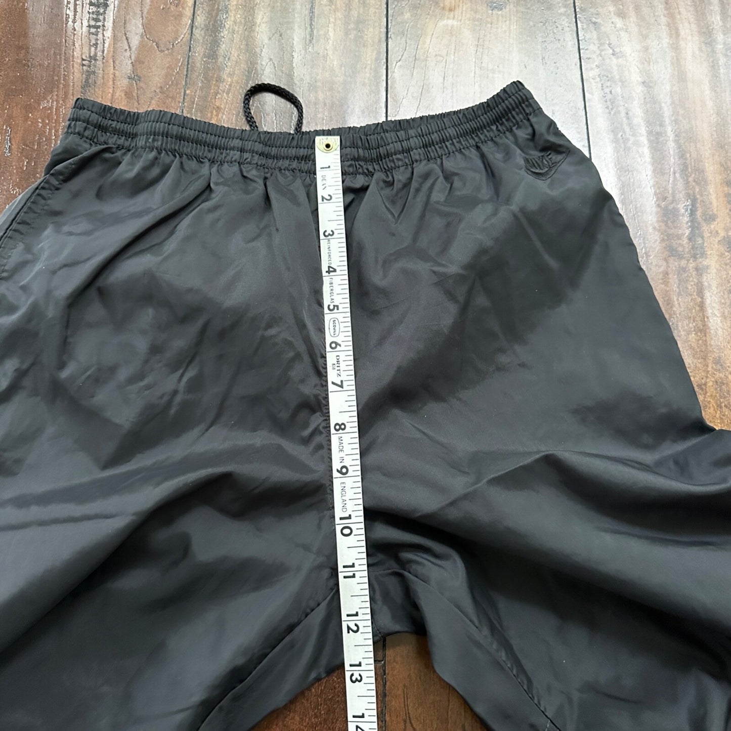 Nike VTG 90s Grey Tag Windpants Track Pants Ankle Zip Unlined Black S 1990s