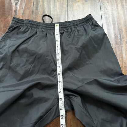 Nike VTG 90s Grey Tag Windpants Track Pants Ankle Zip Unlined Black S 1990s