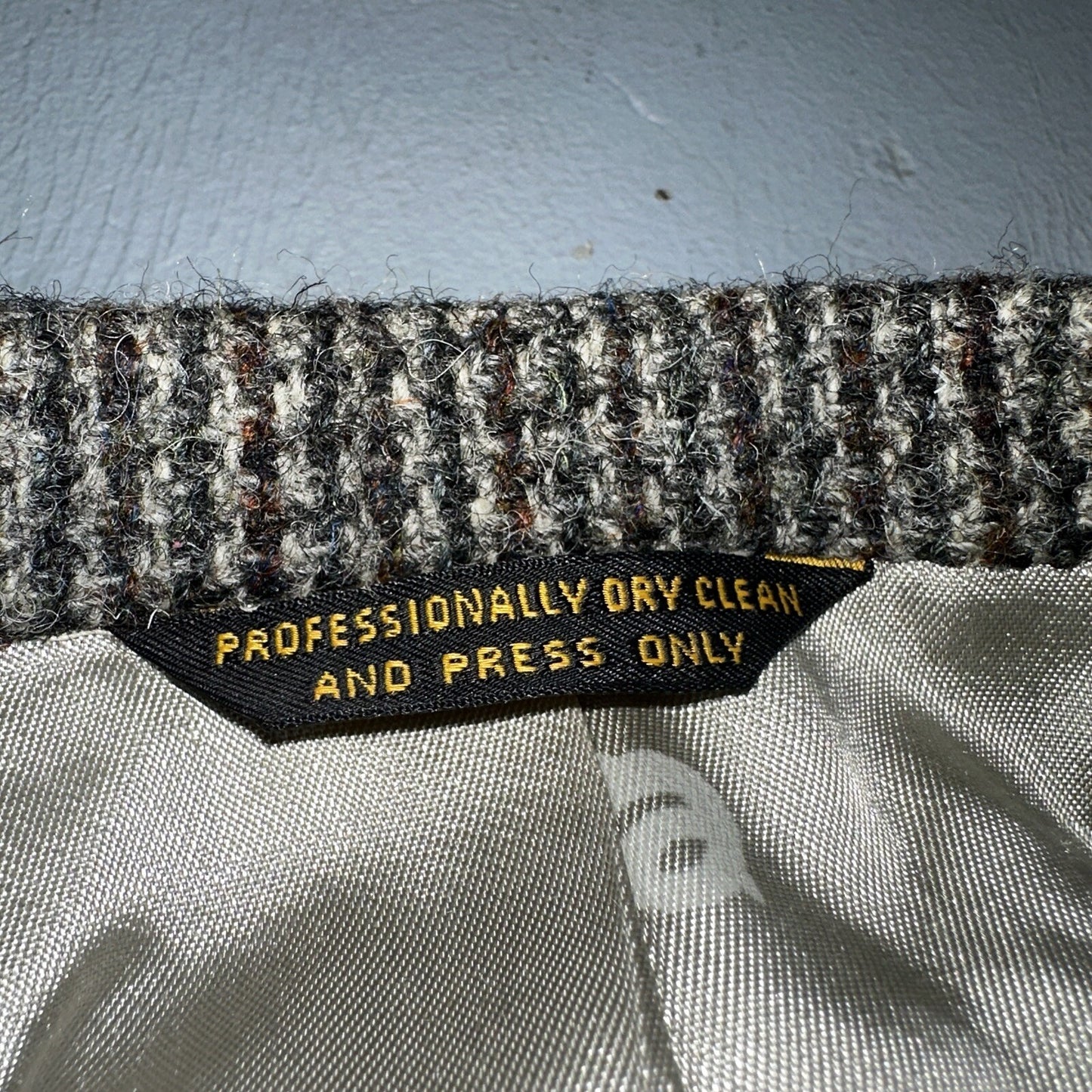 Norm Thompson VTG 80s Harris Tweed Preppy Wool Herringbone Blazer Jacket 42