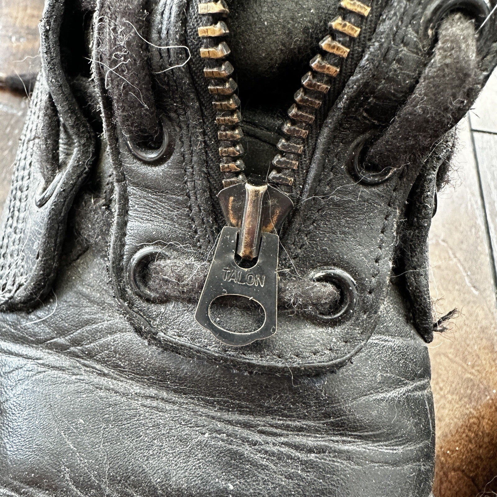 Vtg 1950s Chippewa Alert Zip Boots 8.5 Black Air Force Pilot SAC 50s Combat WWII