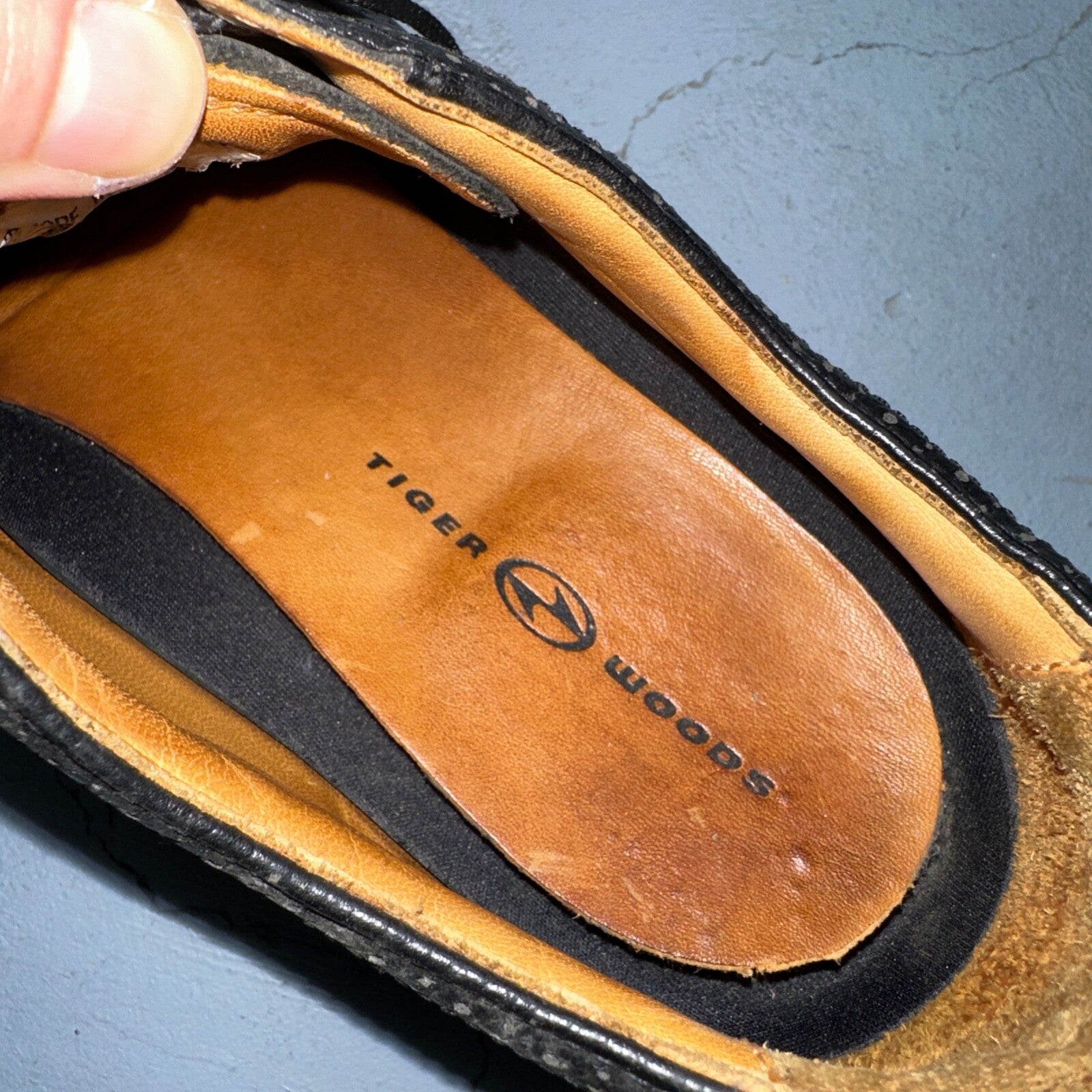 VTG Nike Kempshall Last Golf Shoes Mens 10 Black 90s 1998 Tiger Era Needs Clean