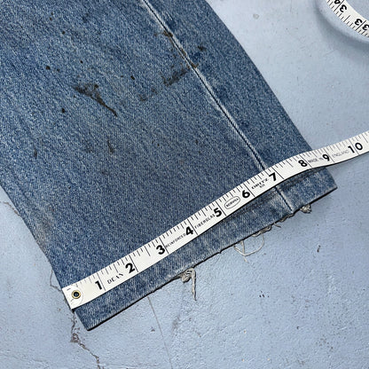 Levis 501 Vintage 90s Europe Straight Leg Jeans Blue Light Wash 36x36 Act 34x29