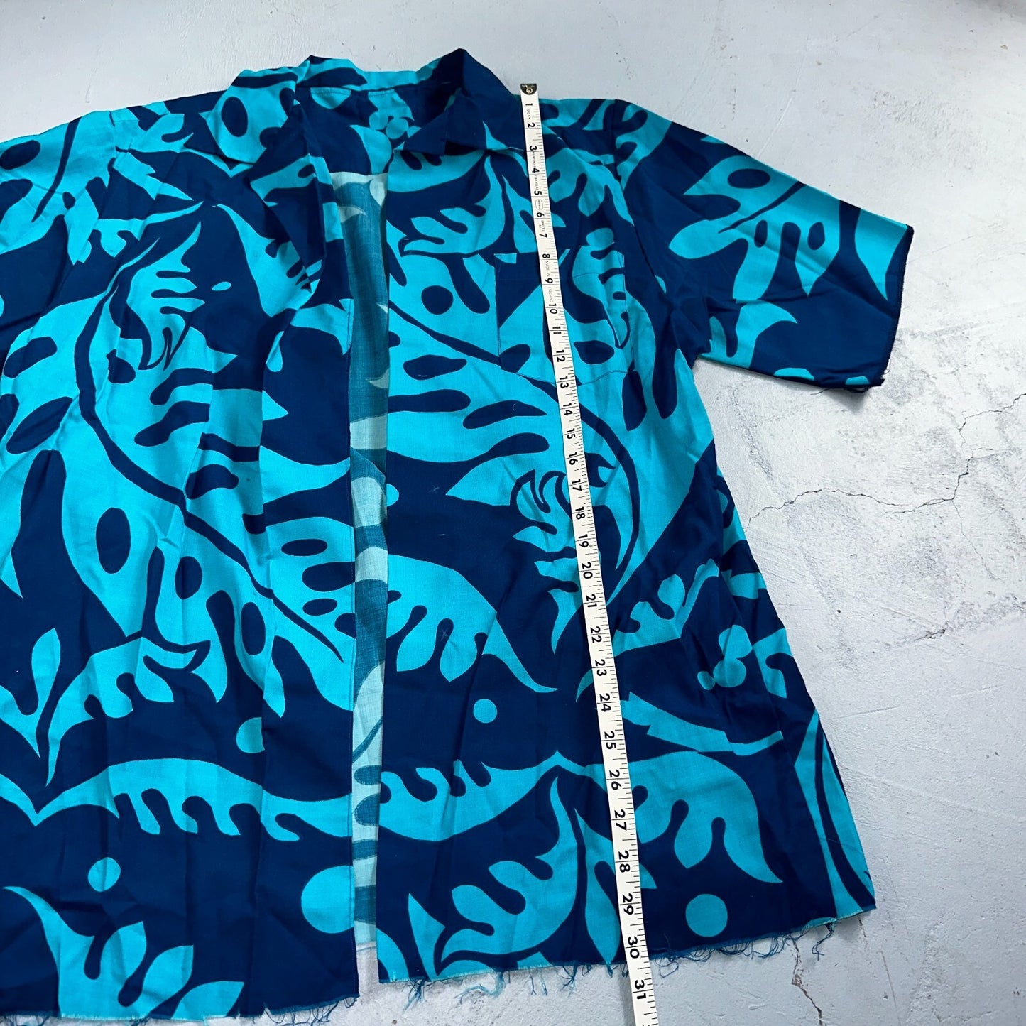 Hawaiian VTG Shirt Crop Rockabilly Floral Multi Color Robe 60s 70s Disco Hawaii