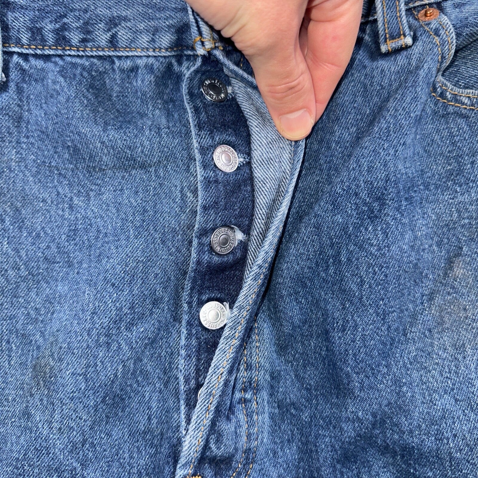 Levis 501 Vintage 90s USA XX Straight Leg Jeans Blue Dark Wash 40x32 Act 38x31