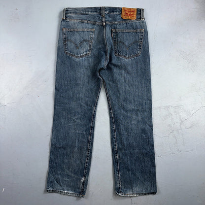 Levis 501 Vintage Y2K XX Straight Leg Jeans Blue Med Wash 34x30 Act 34x29