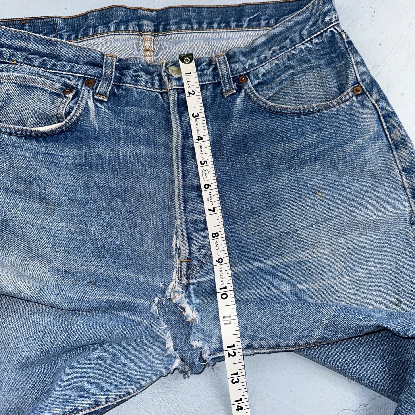 Levis 501 VTG 70s SS Redline Selvedge Jeans XX Med Wash 35x32 Act 32x28