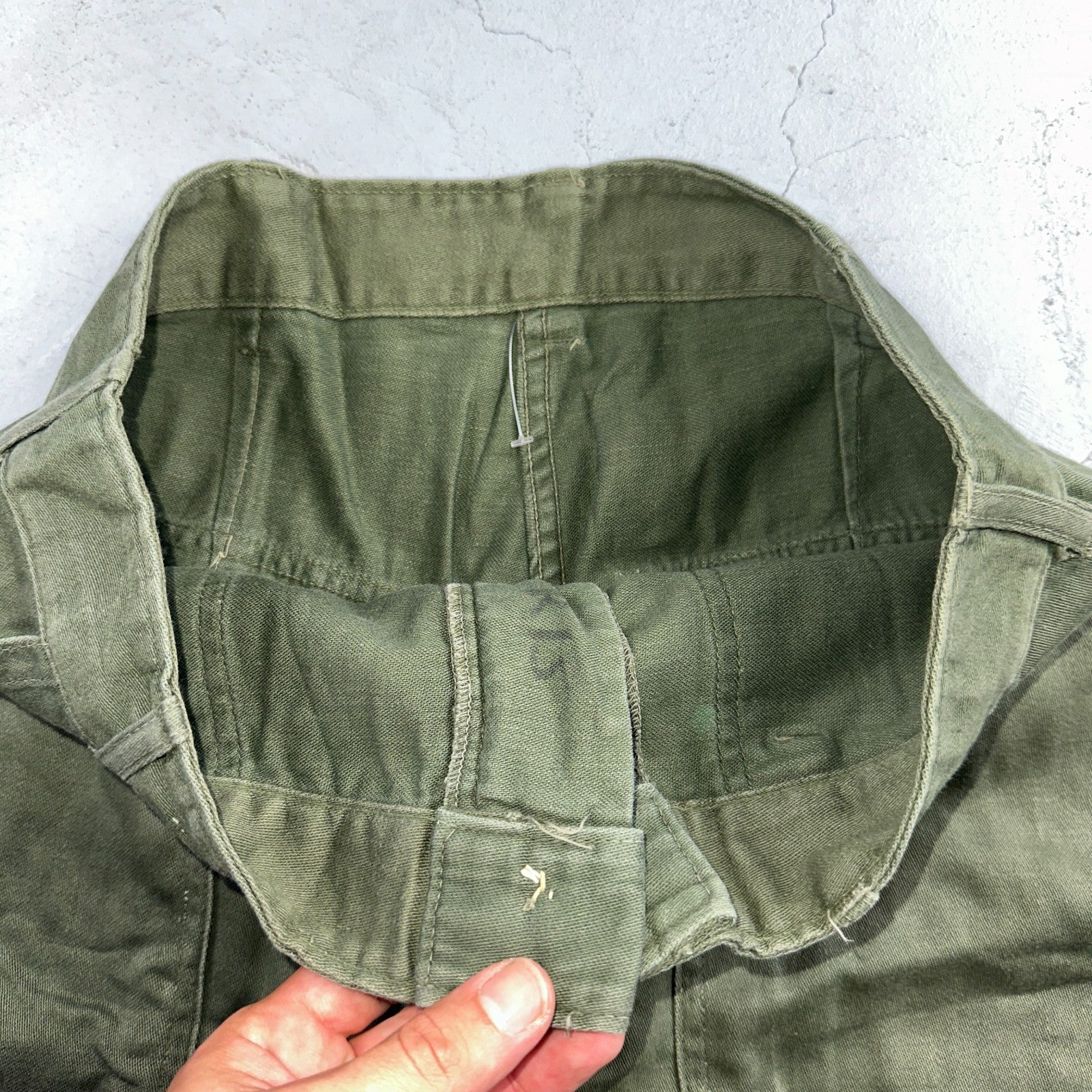 Vintage 1960s 70s Vietnam OG 107 Fatigue Pants 60s Zipper Fly Act 39x31