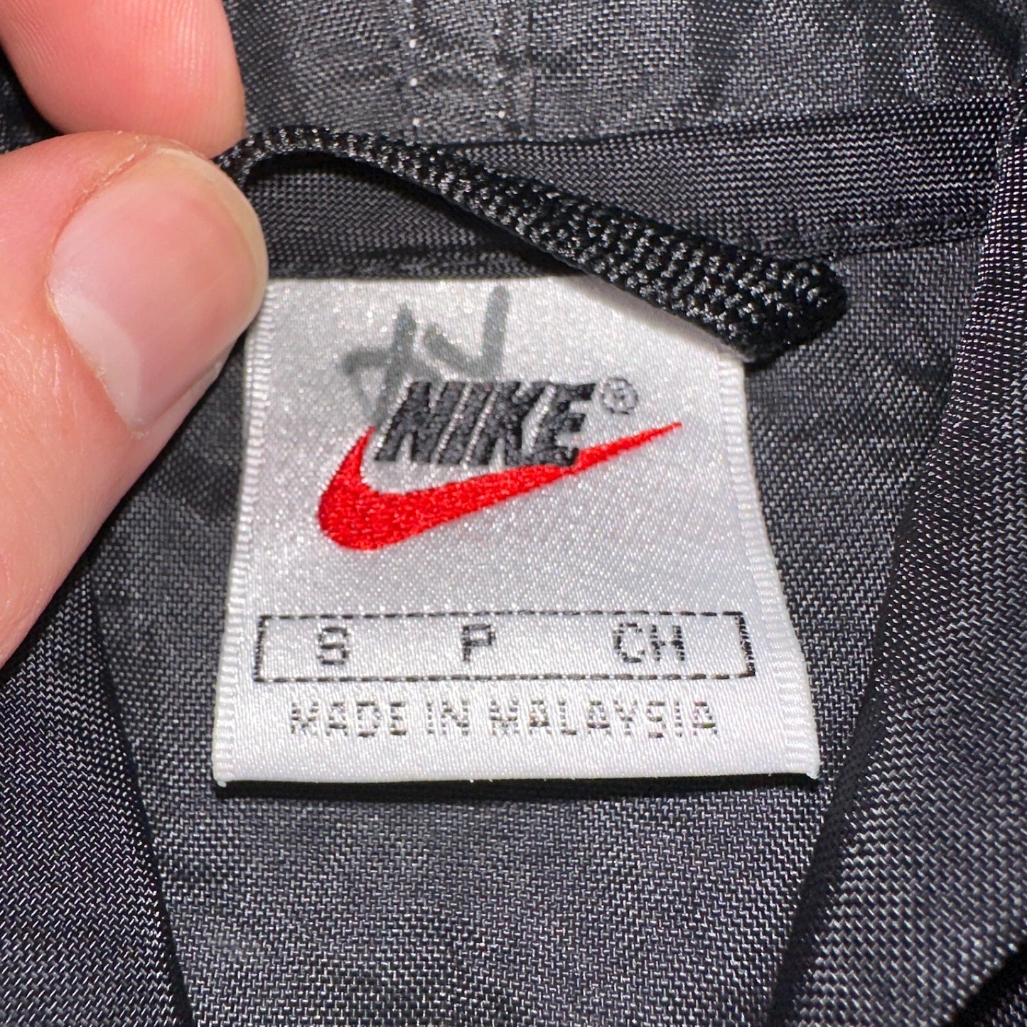 Nike 90s Vintage Track Jacket Mens Small Basketball Jordan Big Spell Out Nylon