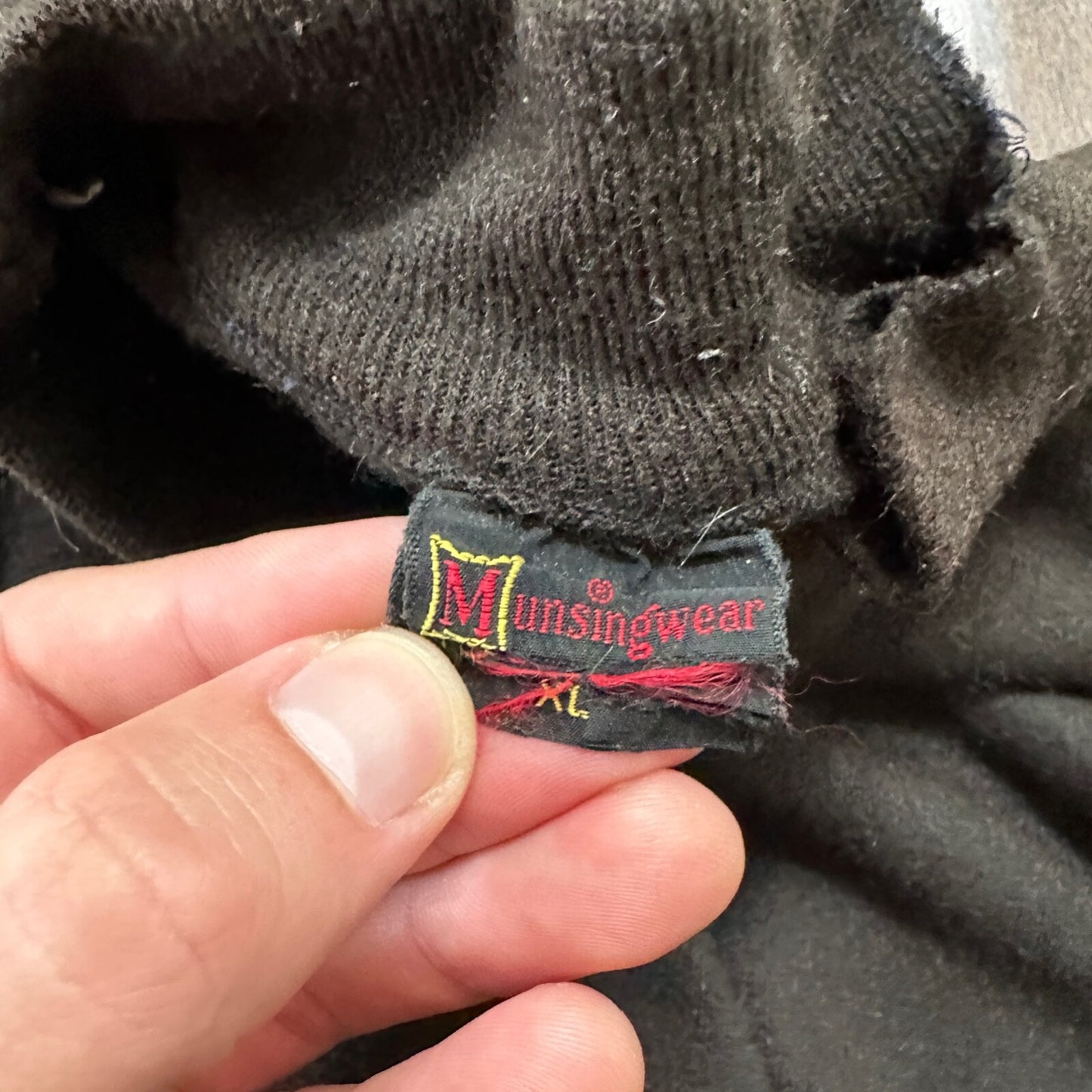 1960s Black Mock Neck Vintage T Shirt Crewneck Munsigwear Rockabilly 60s 70s