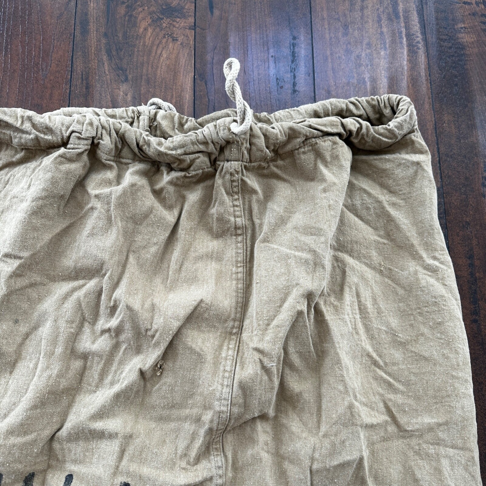 VTG WWII Canvas Garment Laundry Bag Rare Military Denim 1940s 40s 50s Stencil