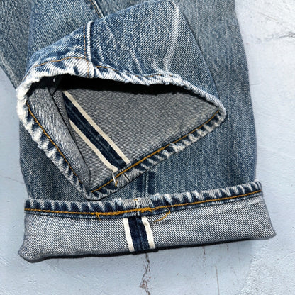 Levis 501 Vintage 80s Redline Selvedge USA XX Jeans Light Wash 30x36 Act 27x31