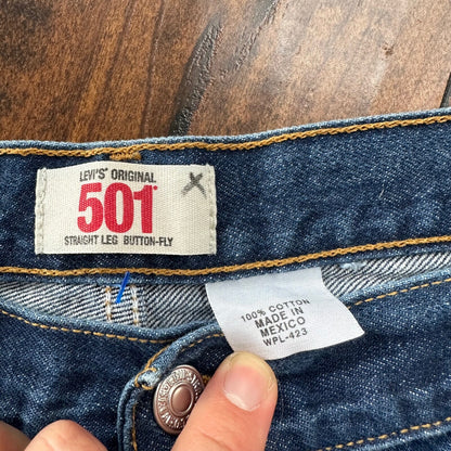 Levis 501 Vintage Y2K XX Straight Leg Jeans 44x32 Med Wash 2000s Act 40x29
