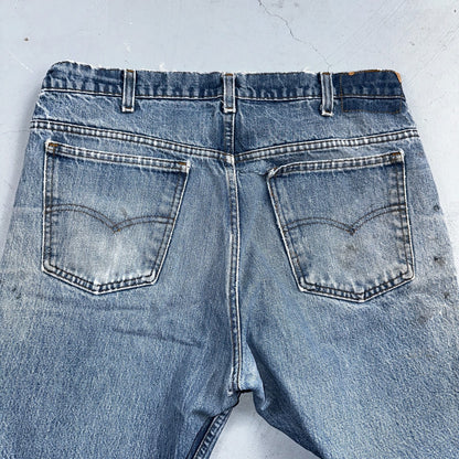 Levis 517 Vintage 80s USA Orange Tab Bootcut Flare Blue Worn Jeans Act 34x27