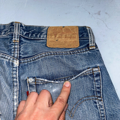 Levis 501 VTG 70s SS Redline Selvedge Jeans XX Thrashed 30x34 Act 28x29