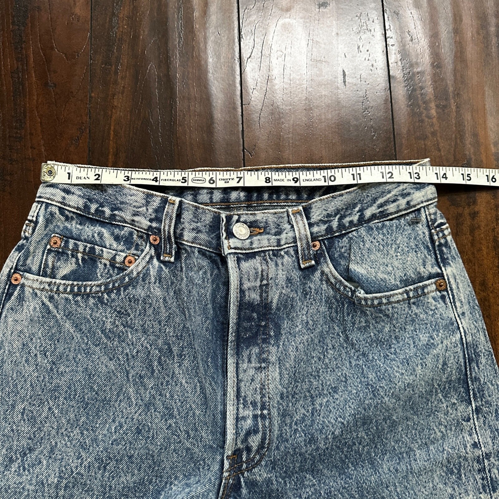 VTG 90s Levis 501 Button Fly 30x36 USA Tag Jeans Straight Acid Wash XX Act 27x32