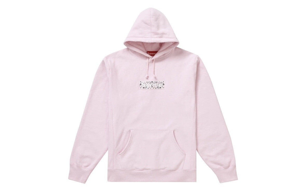 Supreme Pink Bandana Box Logo Bogo Sweatshirt Hoodie Large FW19 100% Authentic
