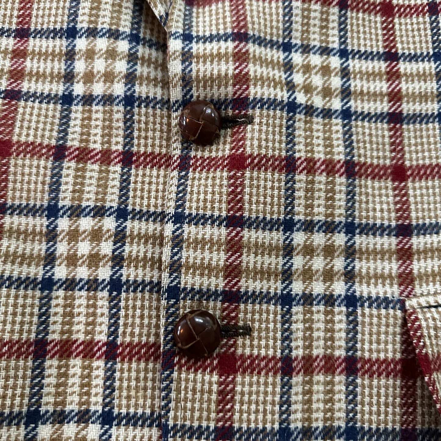 1960s 1970s Tan Pinstripe VTG Suit Jacket Sportcoat 40 Wool Checker Rockabilly