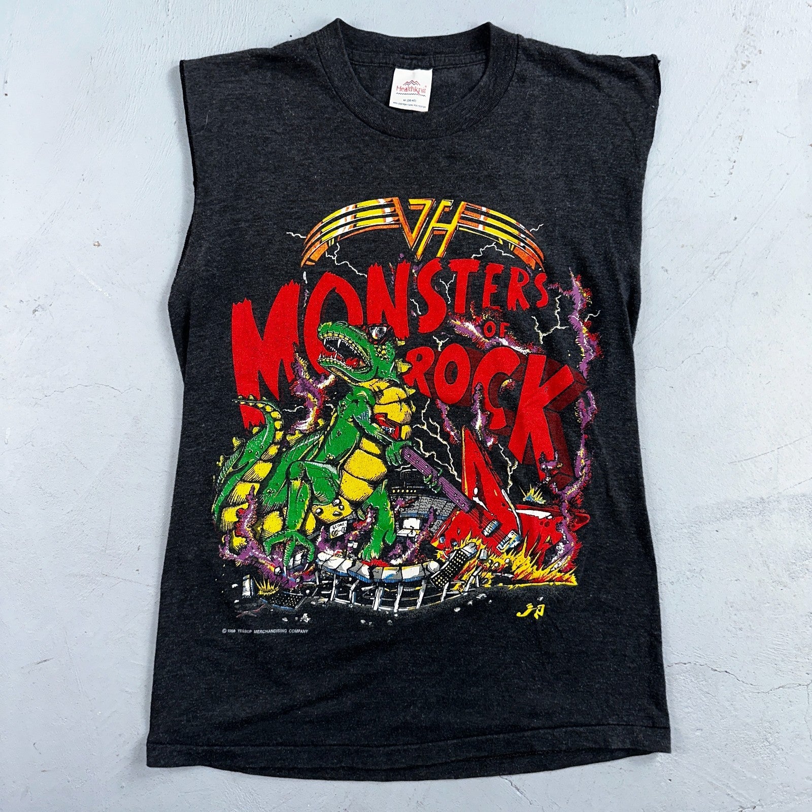 VTG Van Halen Monsters Rock Tour Shirt 1988 Single Stitch Tank Top Concert 80s