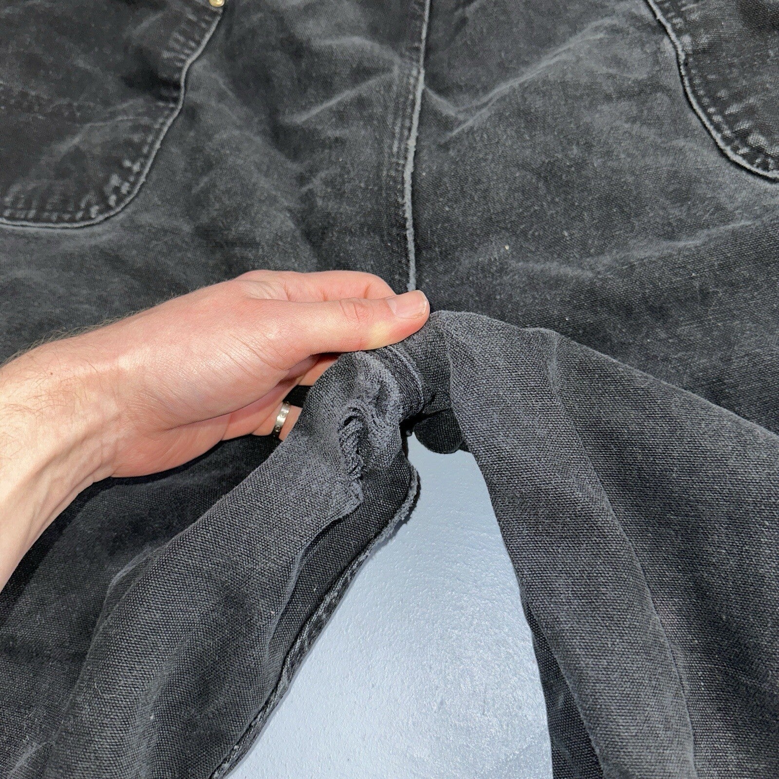 Carhartt VTG Double Knee Carpenter Pants USA B01 BLK Black Act 42x31