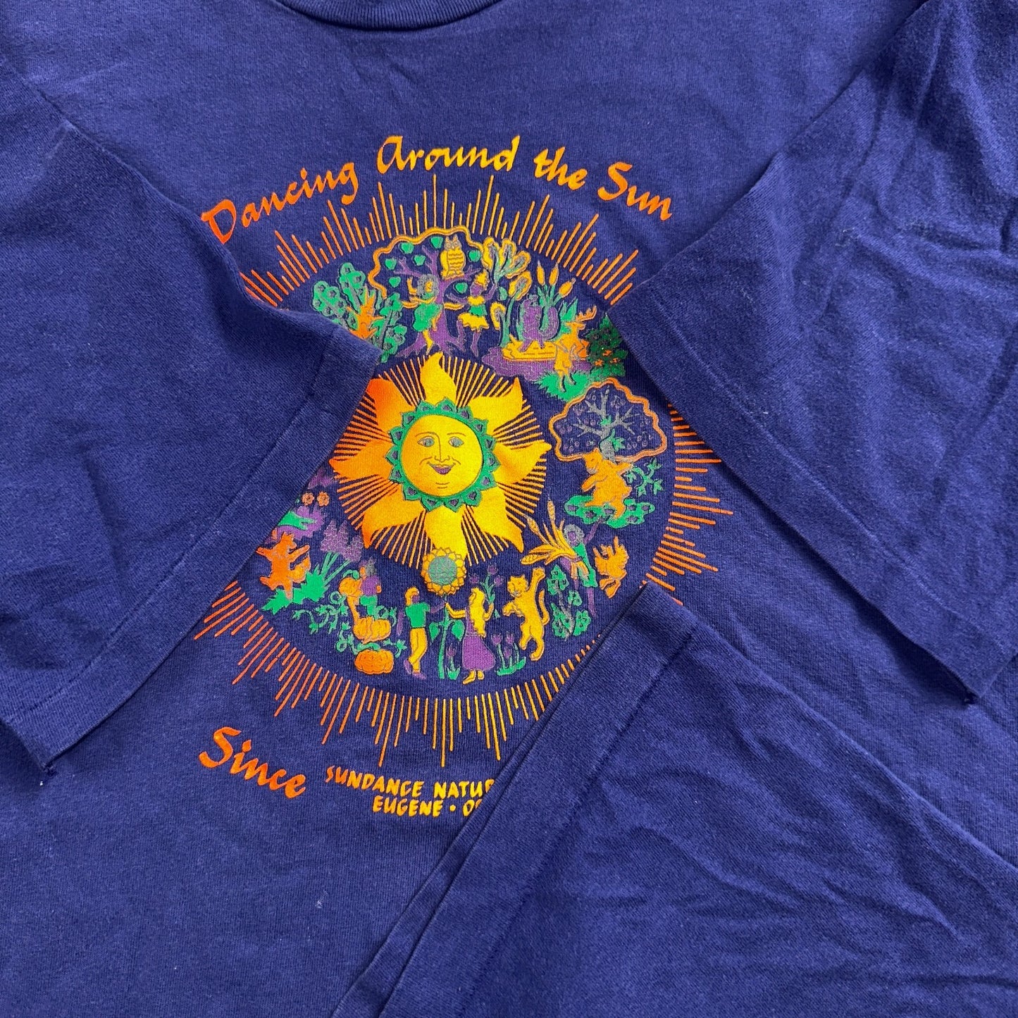 Grateful Dead Oregon Hanes VTG T Shirt Sun Trippy Dancing Around Sun Eugene USA