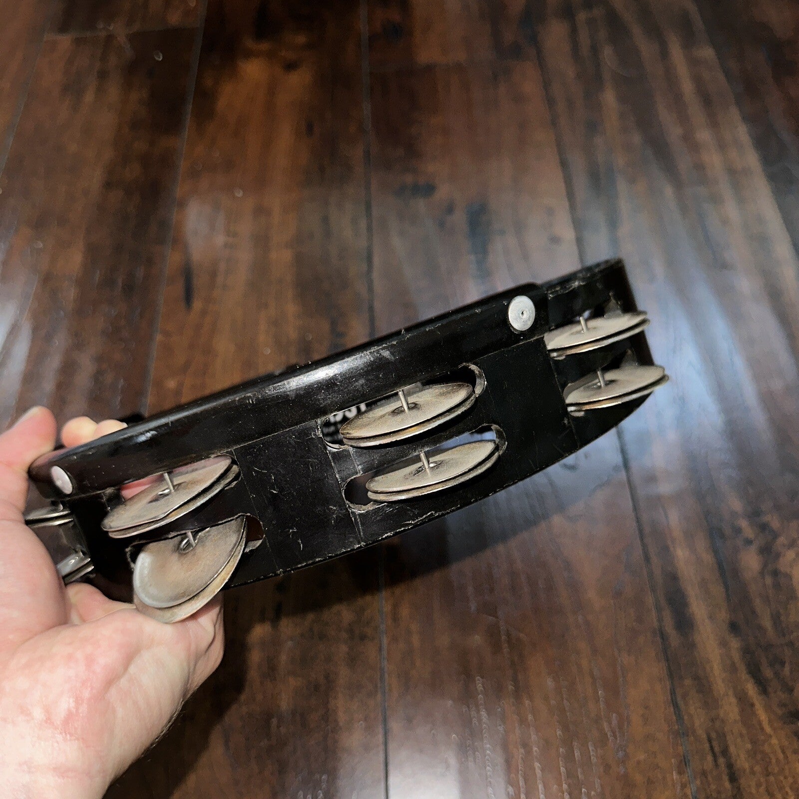 Rhythm Tech DST Drum Set Tambourine Mountable Black Nickel Jingles VTG USA