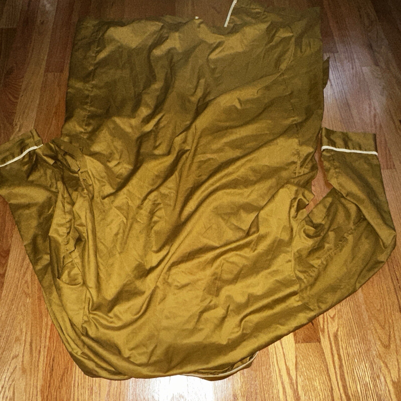 Vintage Pleetway 60s Lounge Robe Smoking Jacket Brown Yellow Toga XL Rockabilly