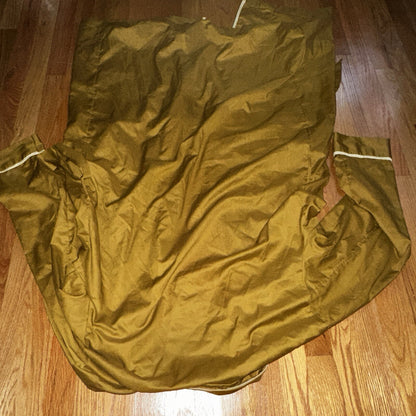 Vintage Pleetway 60s Lounge Robe Smoking Jacket Brown Yellow Toga XL Rockabilly