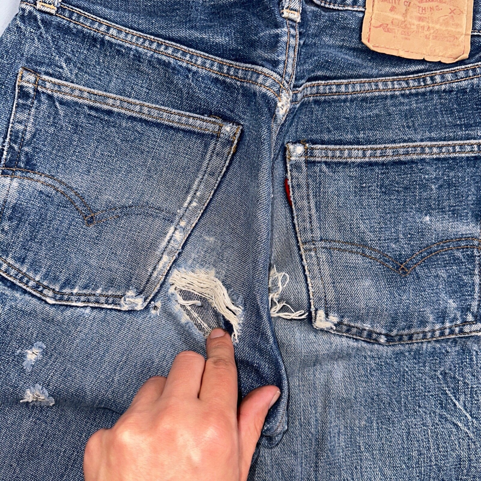 Levis 501 Big E Vintage 60s Redline Selvedge USA XX Boot Cut 517 Jeans Act 27x32