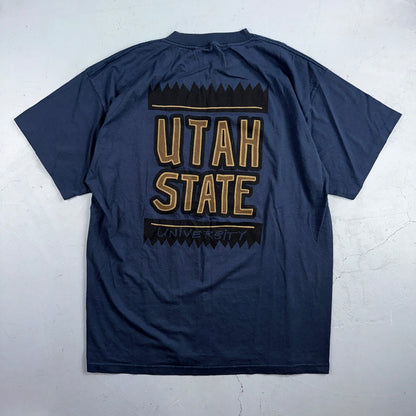 Utah State USA 2XL VTG T Shirt Single Stitch College University Art Graphic