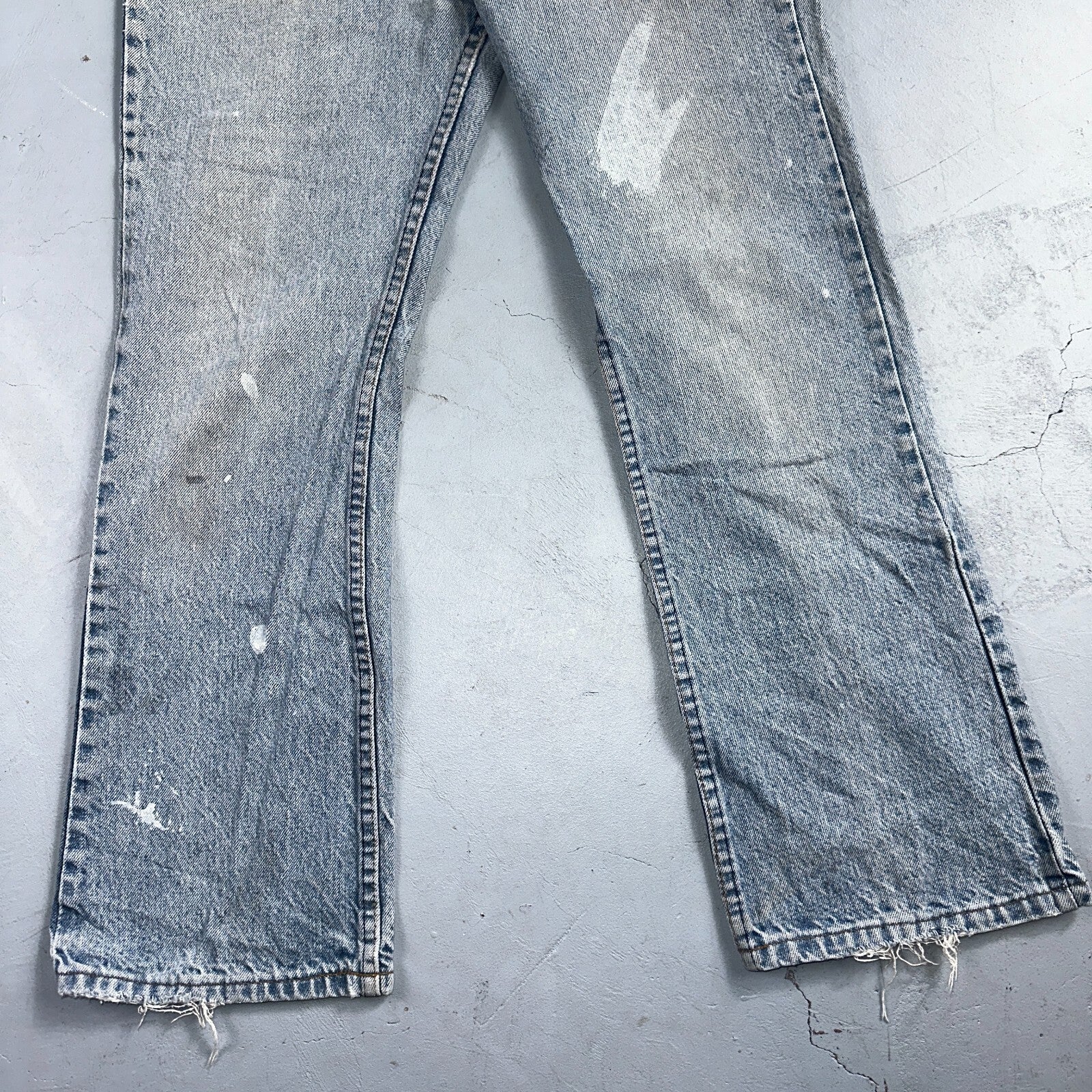 Levis 517 Vintage 80s USA Orange Tab Bootcut Flare Blue Jeans Talon Act 29x28