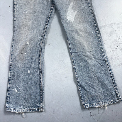 Levis 517 Vintage 80s USA Orange Tab Bootcut Flare Blue Jeans Talon Act 29x28