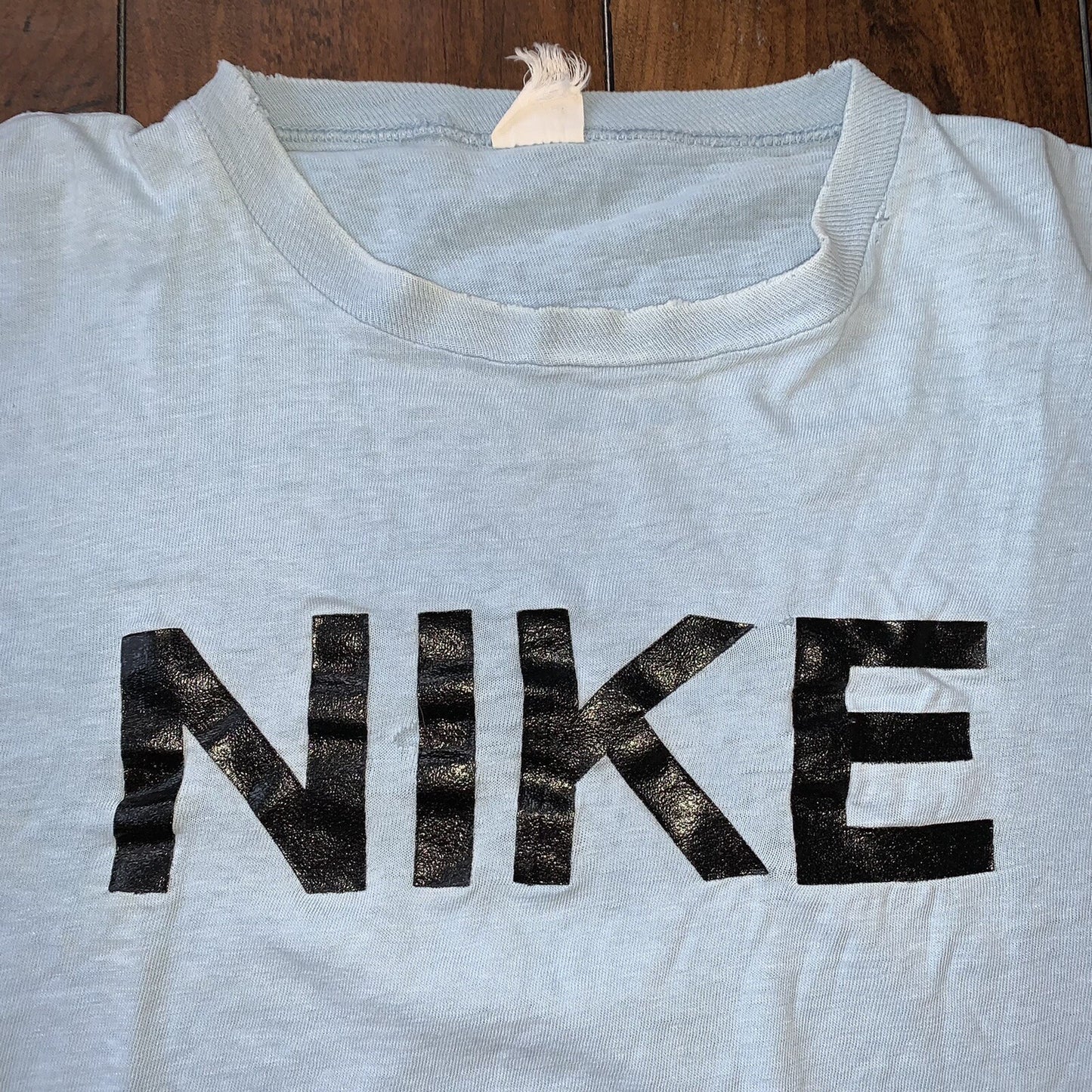 Champion 70s Vintage Nike T Shirt USA Rare Block Quad Spellout Geisha Classic