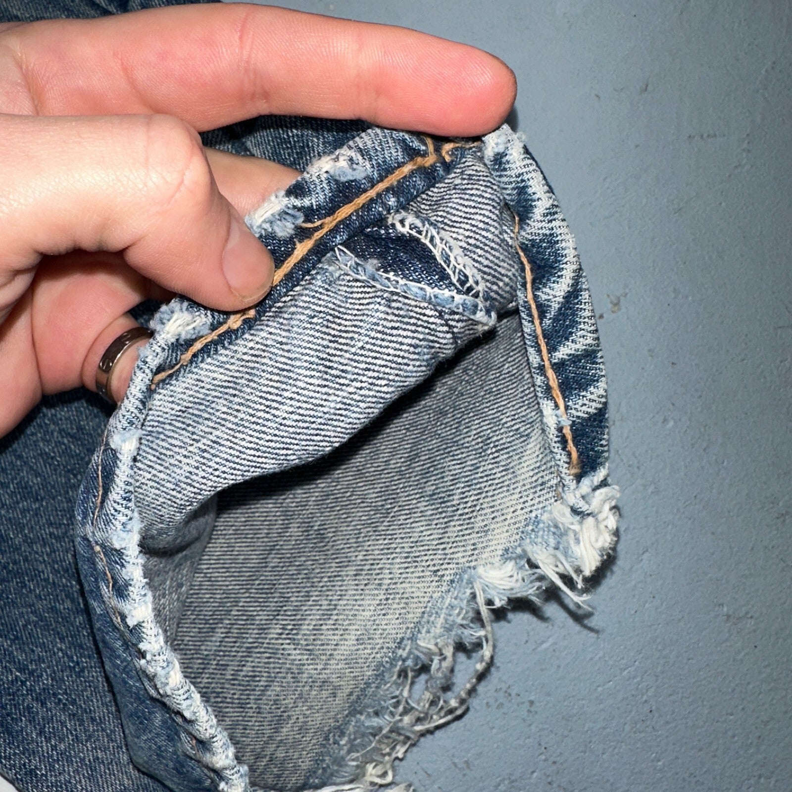 Levis 517 Vintage 70s SS USA Red Tab Bootcut Flare Blue Jeans Talon Act 29x32