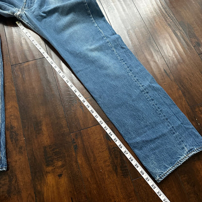 Vintage 80s Levis 501 36x34 USA Blue Jeans 90s Act 34x32 Med Wash