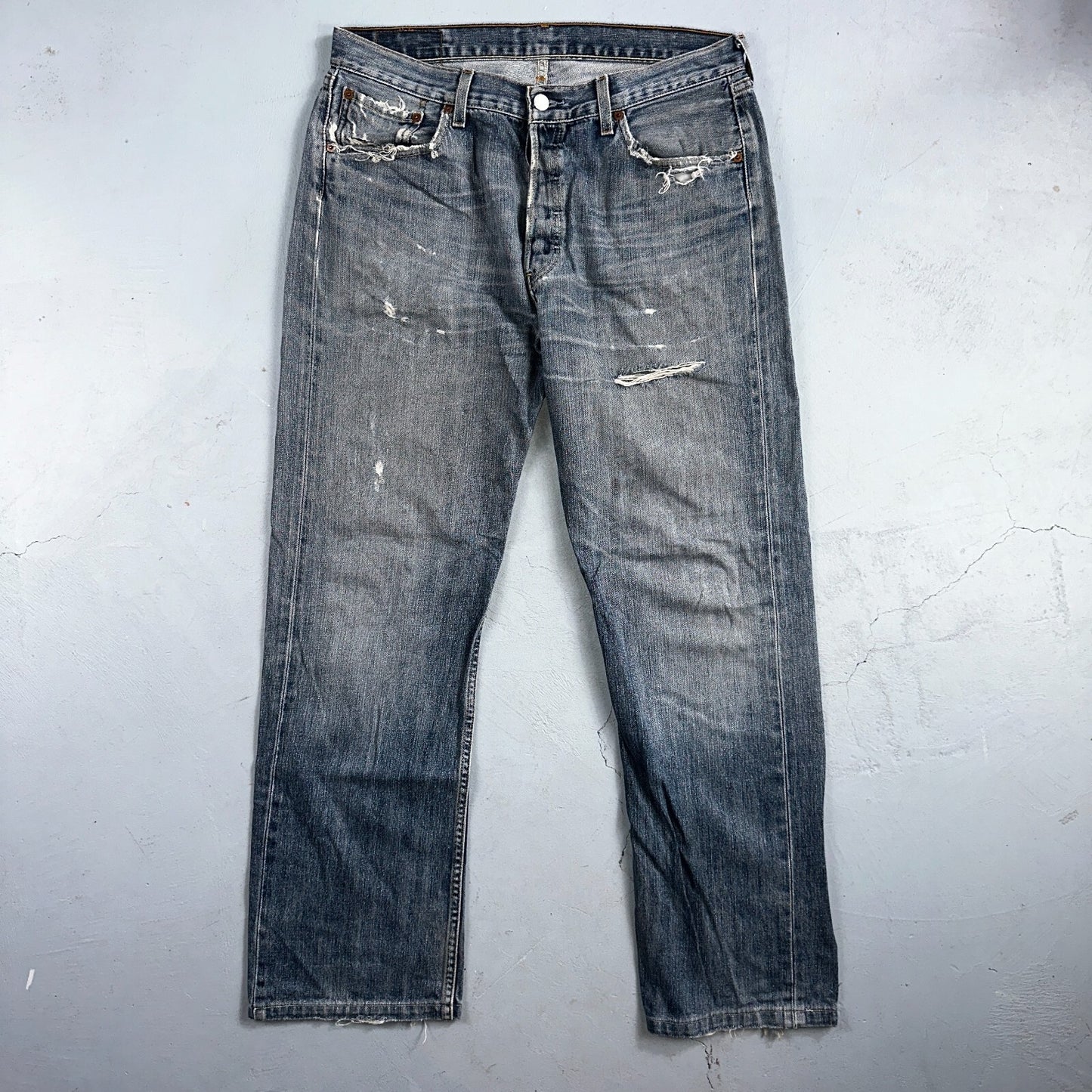 Levis 501 Vintage Y2K XX Straight Leg Jeans Blue Med Wash 34x36 Act 33x30