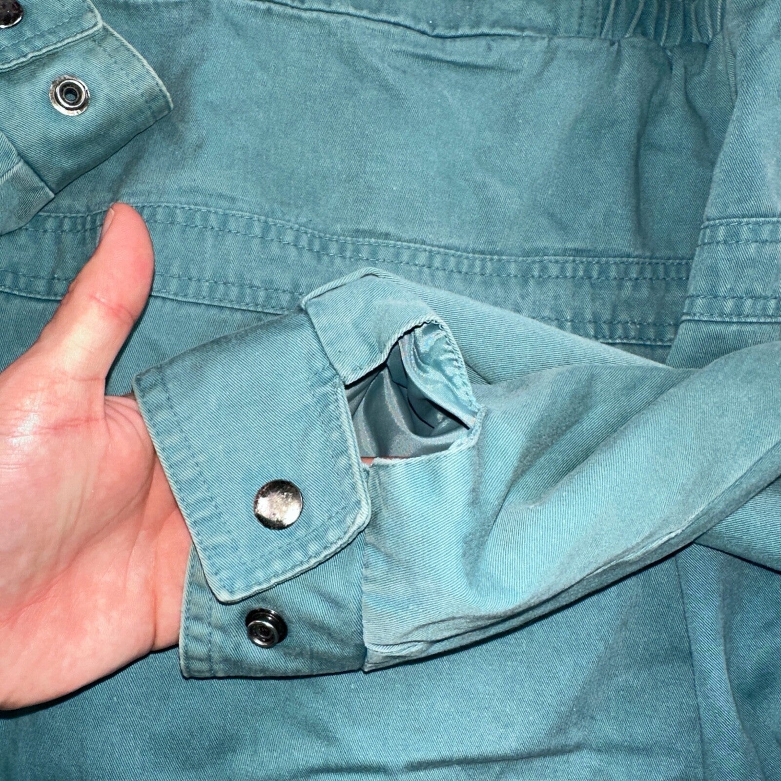 Vintage Teal Blue Tobruk Lined Jacket Men's Large 1980s 80s Bomber Simple Cool