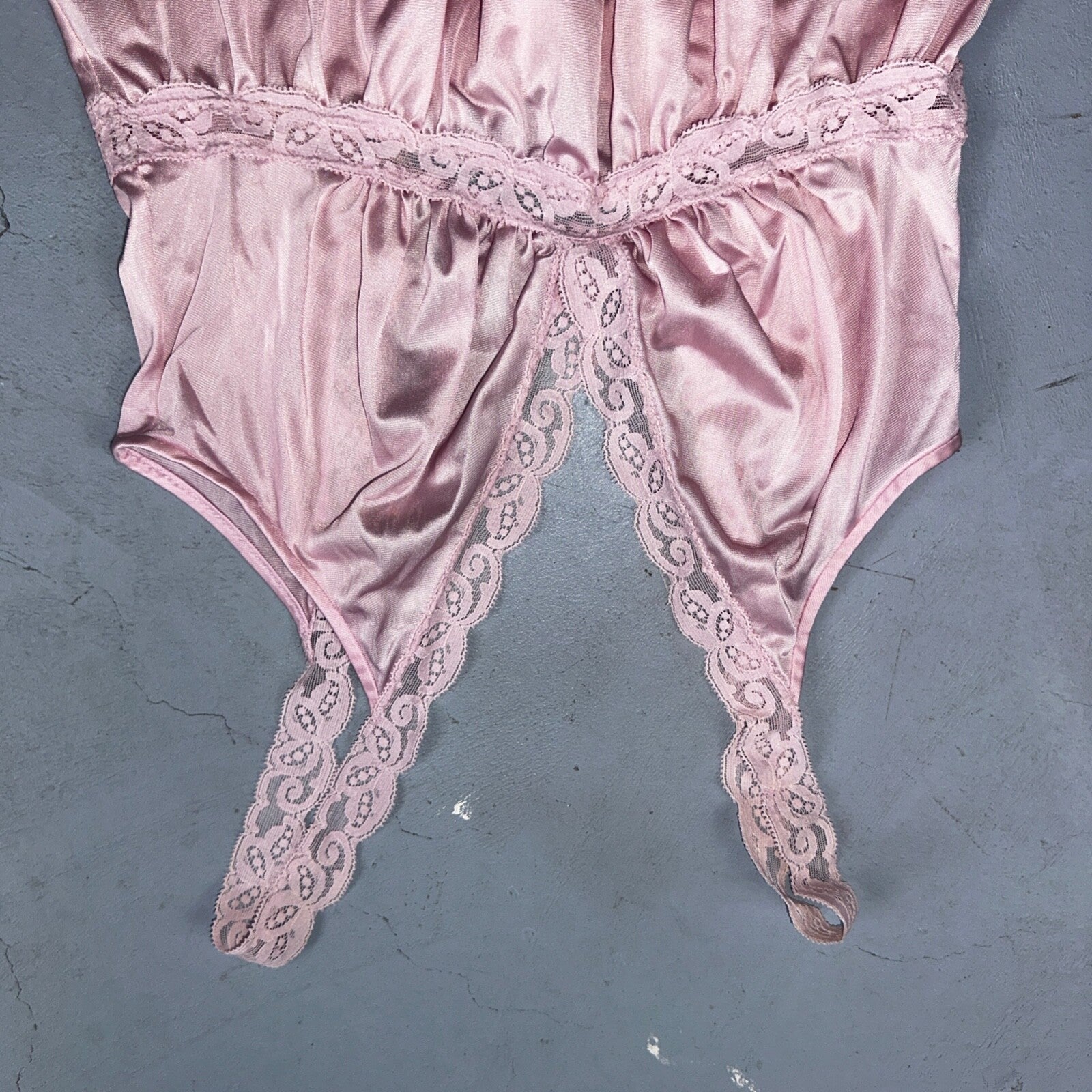 Vintage 1970s Olga Lingerie Slip Dress Sleepwear Full Sweep Nightgown Lace 70s