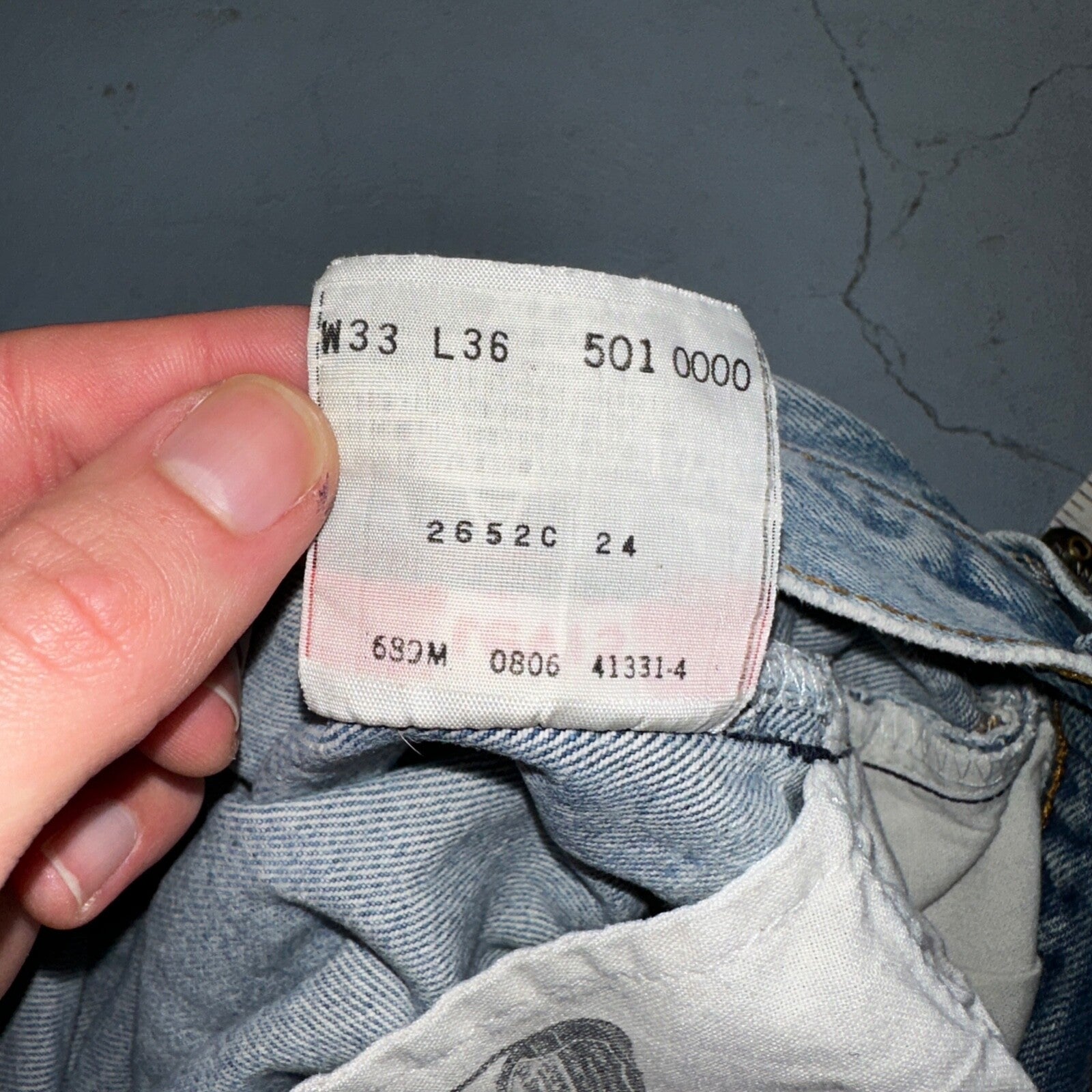 Levis 501 Vintage Y2K XX Straight Leg Jeans 33x36 Light Wash 2000s Act 31x32