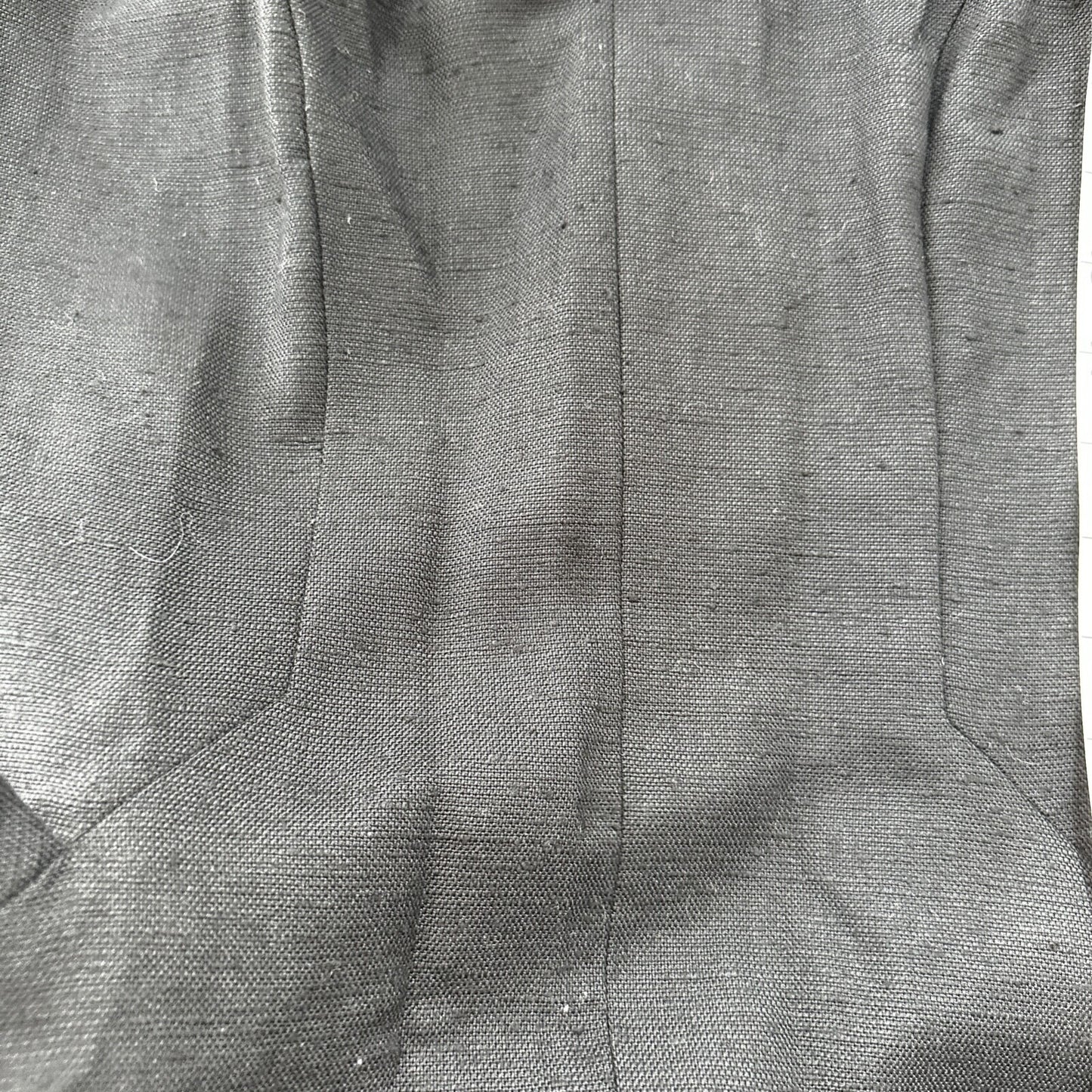 Vintage USA Rockabilly Womens Dress Skirt 60s 70s Top Black Wool Stained