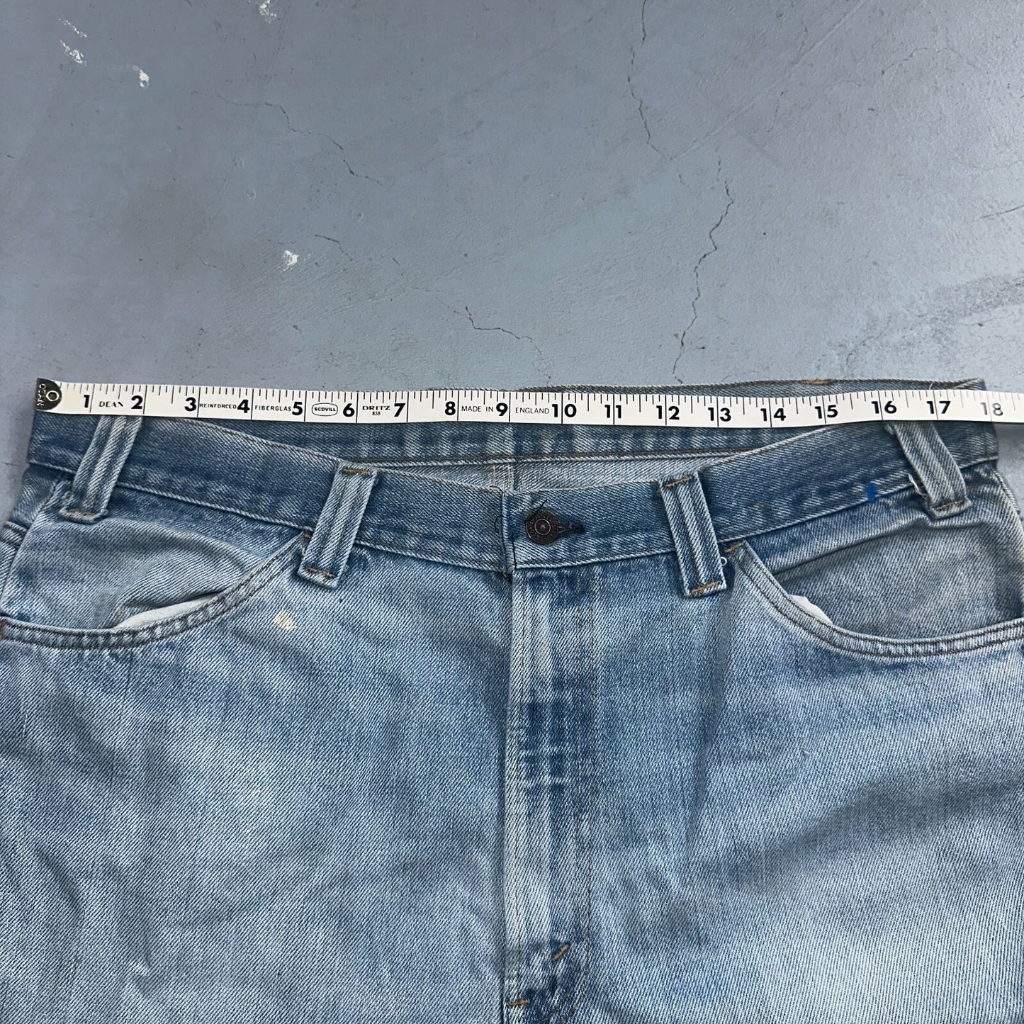 Levis 517 Vintage 80s USA Orange Tab Bootcut Flare Blue Jeans Talon Act 36x30