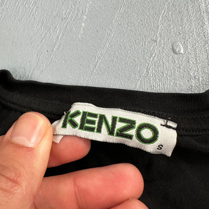 KENZO Paris Classic Tiger T-Shirt Women’s Black Glitter Sparkle Rhinestone Bling