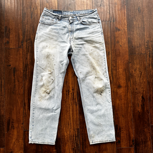 Levis 901 Vintage 90s Straight Leg XX Jeans 34x32 Relaxed Light Wash Act 33x31