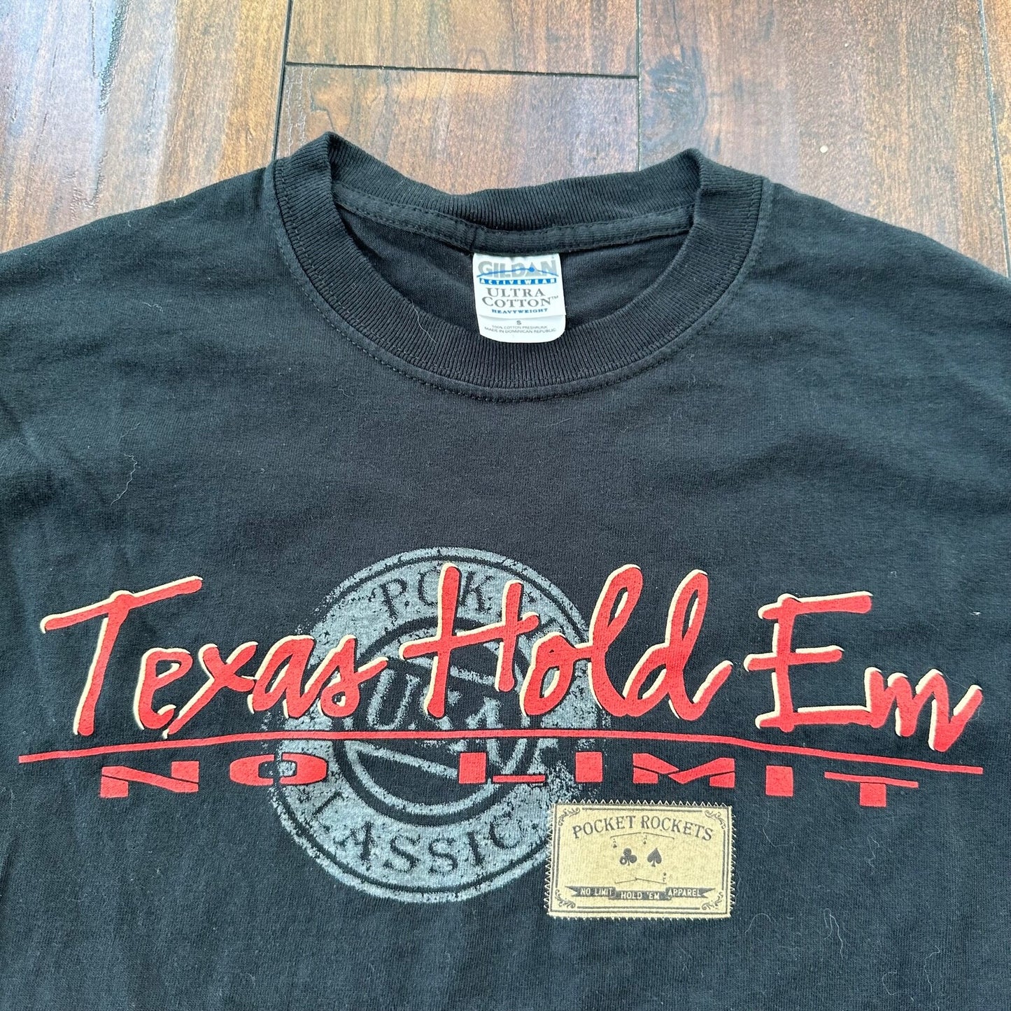 Texas Hold Em Vintage T Shirt Casino Y2K Black Vegas Sports Card Game Rap 90s