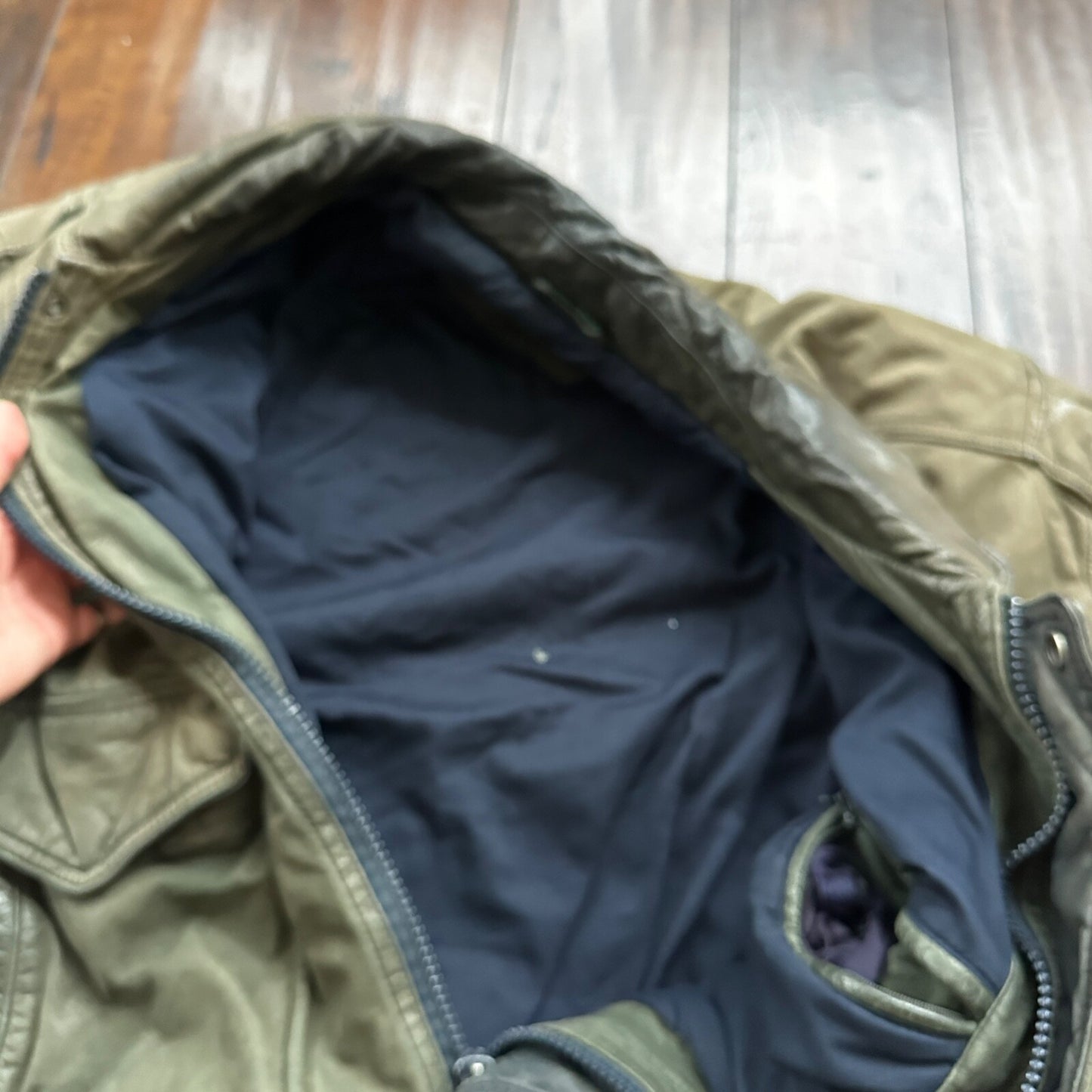 Andrew Marc NEW YORK Mens Suede Leather Coat Jacket Boxy Vintage Y2K 90s A2