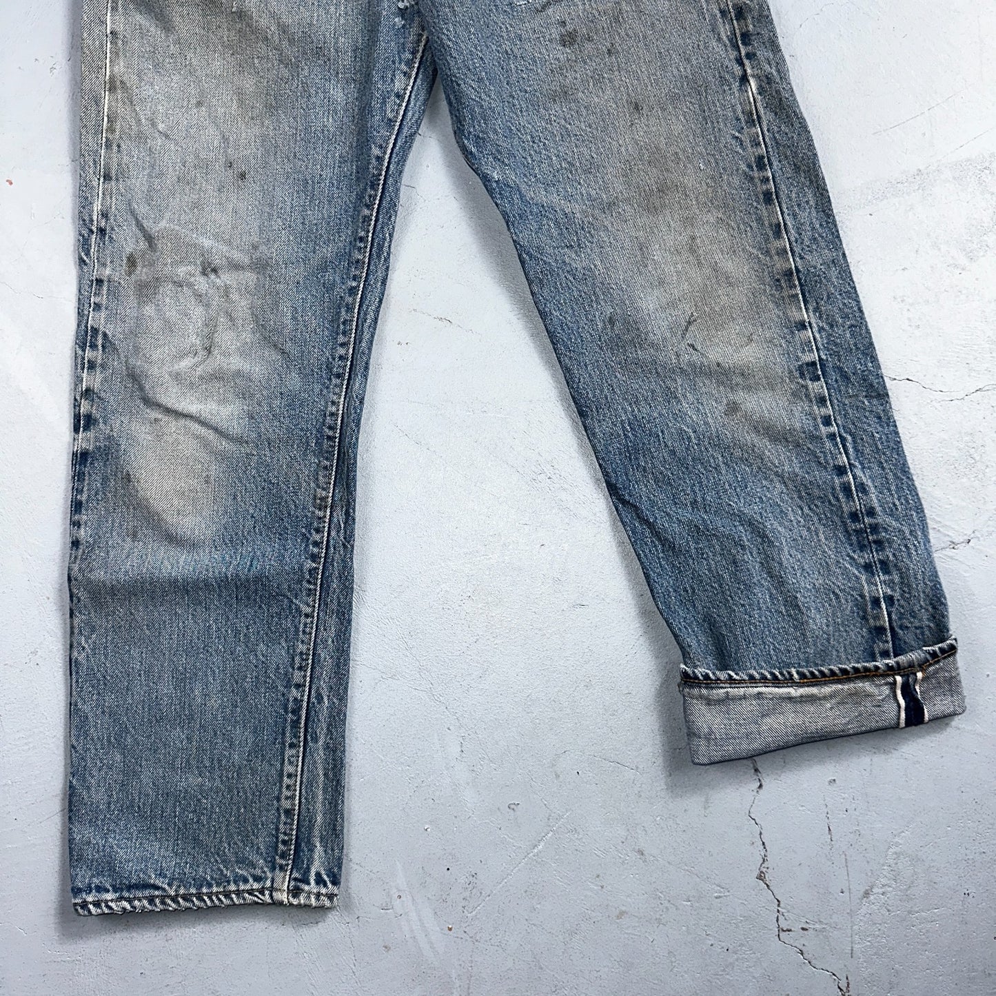 Levis 501 Vintage 80s Redline Selvedge USA XX Jeans Light Wash 32x31 Act 29x27